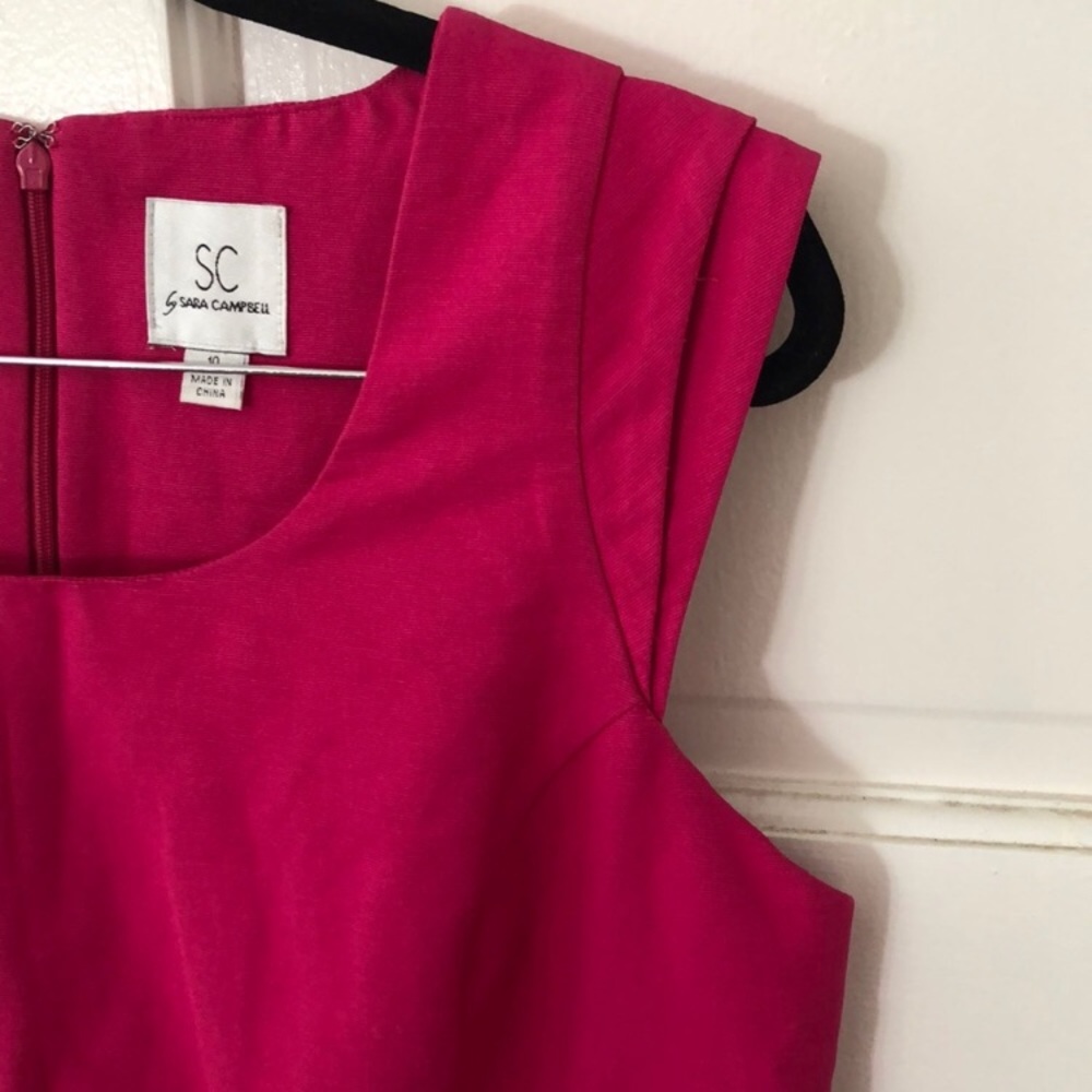 Sara Campbell Fuchsia Sleeveless Dress Size 10 - Picture 3 of 6